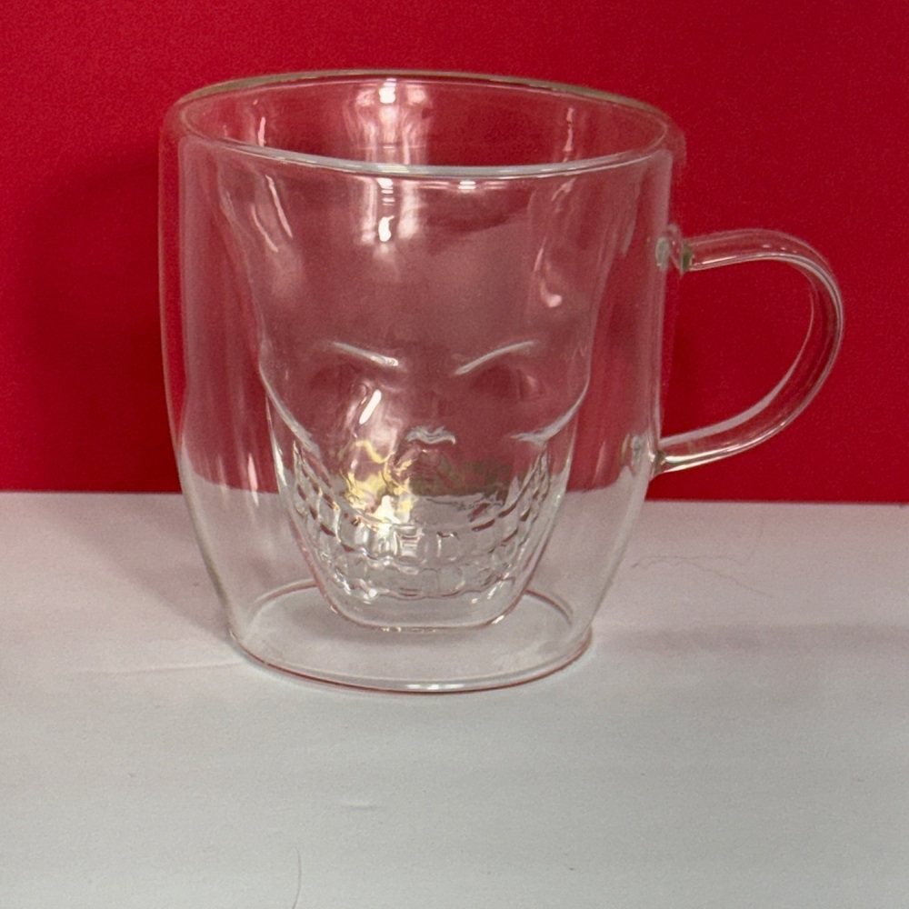 Clear Skull Double-Wall Glass Espresso Mug
